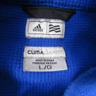 Adidas Pullover Mens Large Blue Climawarm Fleece 1 4 Zip Athletic Top Training