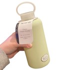 Apana 32 Oz Glass Water Bottle 1000ml Silicone Sleeve Lime Green New W  Tag