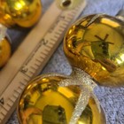 2 Vintage Glass Gold Glittered Tiered  Icicle Drop Christmas Ornaments Finial 
