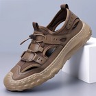 Men s New Summer Leather Breathable Outdoor Sandals Baotou Beach Casual Shoes Sz