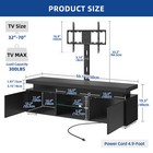 Tv Stand Height Adjustable Mount For 55 60 65 Inch Tvs Tv Console Media Cabinet