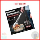Walfos 17 Inch Extra Long Grill Tongs  Ultimate Stainless Steel Bbq Tongs For Gr