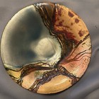 Vintage 8    Medium Enamel On Copper Plate  Modern And Artistic Design  Fall Color