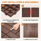 Interlocking Deck Tiles 44 Pack 12 x12  Waterproof Non-slip Patio Flooring