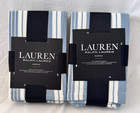 2 Ralph Lauren Marisa Blue   White Euro Shams  270 Nip