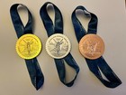 Set Of Olympic Medals From Paris 2024 - Gold  Silver And Bronze  Metal  335g  Ea