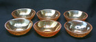 6 Vintage Jeanette Glass Iris   Herringbone Iridescent Berry Bowls In Exc  Cond