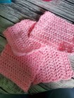 Handcrafted Pink Crochet Coasters face Scrubbies Bundle Lot Of 4 Pieces