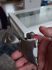 Vintage Chrome Cigarette Lighter Case Holder Whale Opens For Cigarette Lighter