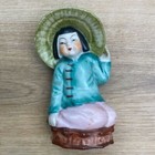 Vintage Chinese Wall Pocket Figural Vase Hanging