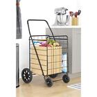 Extra Large Utility Cart Heavy Duty Collapsible Shopping Cart Easy Glide Wheels