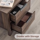 Queen Size 3-piece Bedroom Set With Wood Bed Frame   Charging Nightstands