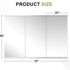 Home Gym Mirror Wall 50 x25 x3 Pcs Large Workout Mirrors W  Tempered Glass Full