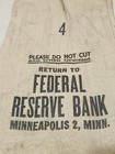 Vintage Federal Reserve Bank Minneapolis Canvas Money Bag A4