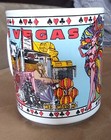 Vtg 90s Las Vegas Strip Showgirl Coffee Mug Showboat Sands Westward Ho Imperial