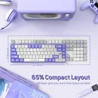 Ajazz Ak680 60  Wired Mechanical Gaming Keyboard hot-swappable Rainbow Backlit