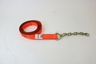 8 Pt Kit 18  Orange Tecnic Webbing Rollback   Flatbed Car Tiedown W  Chain Tails