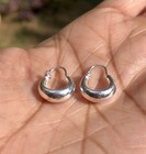 925 Sterling Silver Handmade Small Hoop Earrings  Huggies  Kundal  14mm  1 5 Gm