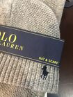  150 Polo Ralph Lauren Hat And Scarf Set Wool Beanie Gray Navy Pony