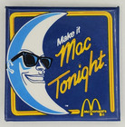 Vintage 80s Mcdonalds Make It Mac Tonight Employees Square Pinback Button