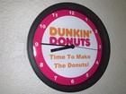 Dunkin Donuts Doughnuts Bakery Grocery Store Kitchen Advertising Clock Sign