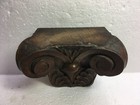 Antique Oak Wood Column Topper Carved Victorian Architectural Salvage Part