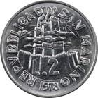 San Marino - 2 Lire - 1978 - Unc - Carpenter