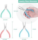 Workpro 3 Pack Jewelry Plier Set Needle Nose chain Nose Pliers Round Nose Pliers