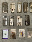 Lot Of 21 Vtg Novelty Butane Cigarette Lighters Casino Skull Eagle 9 11 As-is