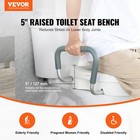 Vevor Raised Toilet Seat 5  Height Raised 350 Lbs For Round And Elongated Toilet