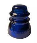 Vintage Hemingray 42 Glass Insulator Decorative Cobalt Blue Stained Reproduction