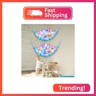 Unicorn Castle Stuffed Animals Net Or Hammock Kids Toy Storage Organizer With Le