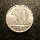 1957 Brazil 50 Centavos Coin