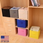 2pcs Foldable Storage Cube Basket Bins Organizer Closet Container Fabric Drawers