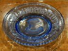 Vintage Clay s Crystal Works Blue Alphabet Frosted Girl Child s  8  Plate Euc