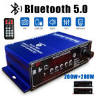 400w Hifi Bluetooth 5 0 Power Amplifier Home Stereo Receiver Audio Fm 2 Channel