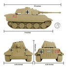 Bmc Ww2 German King Tiger Ii Tank - Tan 1 32 Scale Vehicle For Plastic Army Men
