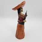 Signed Catrina Mexican Day Of The Dead Folk Art Handmade Clay Figure