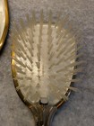 Vintage Mirror And Brush Set Vanity Set Gold Tone Floral Design