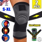 2   Knee Sleeve Compression Brace Support Sport Joint Pain Arthritis Relief Strap