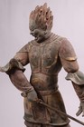 Japanese Antiques Wooden Statue Of The Twelve Generals                  Height 20 87in