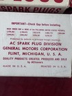Vtg Ac Lm46b Spark Plug Fire Glow Empty Box Only Lot Flint Michigan Gm Sign