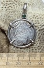 Authentic Spanish-colonial 1-real Silver Cob Coin In Reversible Shipwreck Bezel