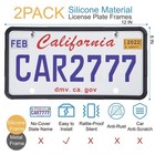 2pack Premium Matte Black Silicone License Plate Frames  License Plate Holder   