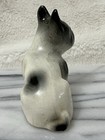 Vtg Mcm Black   White French Bulldog Frenchie Boston Terrier Dog Ceramic Figure