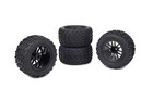 4pk Wheels For Traxxas Stampede Vxl   Slash Blacked Out Rim W  Tires 1 10 12mm