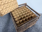 Vintage Antique Wood Egg Crate 13   x13   x10   