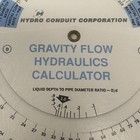 Vtg Gravity Flow Hydraulics Calculator Mannings Formula Pipe Slide Rule 1990s