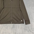 Adidas Golf Track Jacket Women Large Black Textured Stretch Athletic Performance