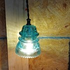 Vintage Glass Insulator Pendant Light Antique Industrial Hanging Lamp Steampunk